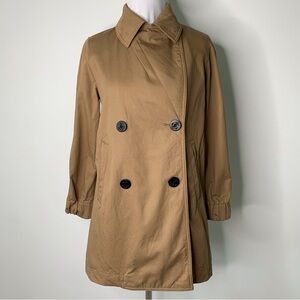 J. Crew Women's Brown Tan Classic Short Trench Coat Size 0